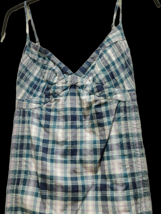 GAP Tops - GAP Blue & White Plaid Cotton Chemise